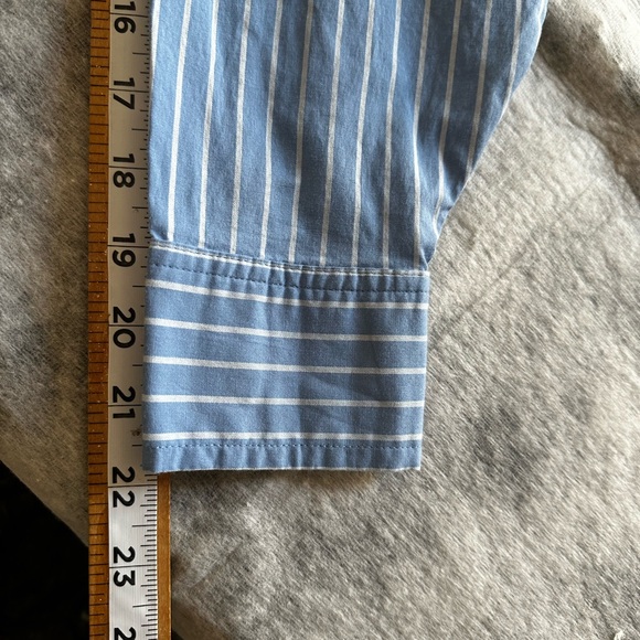 A NEW DAY MEN’S BLUE STRIPE LONG SLEEVE SHIRT SZ LARGE - Picture 6 of 10